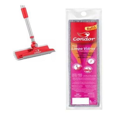 Imagem de Refil P/ Rodo Mop Limpa Vidros Condor Lava E Seco Vidraça, Neutro
