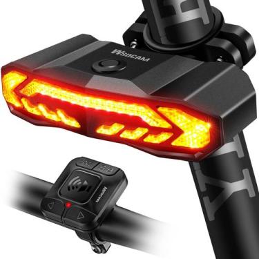 Imagem de Luz traseira de bicicleta WSDCAM Smart com sinais de mudança de direçã