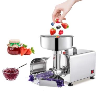 Imagem de Máquina elétrica para fazer geleias, coador de alimentos e molho de aço inoxidável, máquina de geleia de aço inoxidável de 450 W para molho de tomate, morango e mirtilo