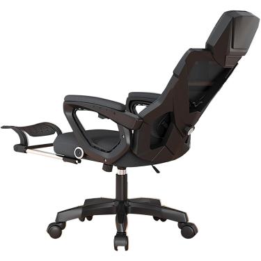 Imagem de Cadeira De Escritório Ergonômica Com Apoio Para Os Pés – Cadeira De Mesa De Malha Ajustável Com Encosto Reclinável, Apoio De Cabeça 3d, Apoios De Braço, Black, One Size