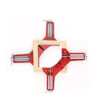 Imagem de Kit com 4 Peças - Grampo Sargento Angular 3'' Pequeno em Metal - Profi