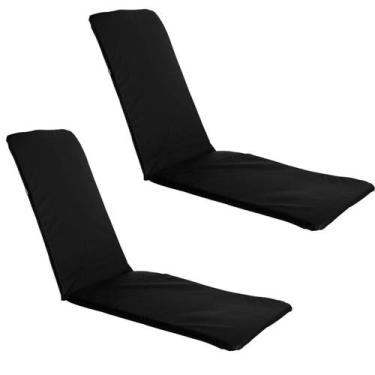 Imagem de Kit 2 Almofadas Colchonete Espreguiçadeira Preto 123ORGANIZEI - 123 Or