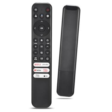 Imagem de Substituição para controle remoto TCL Google TV, controle de voz inteligente compatível com RC813, para QM8/QM7/S5/S4/S3/Q7/Q6/Q5 4K UHD HDR LED QLED QD-Mini Smart TVs Full-HD