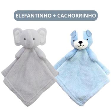 Imagem de Kit Naninha Bebê Premium Hipoalergênica - Bichinhos Pelúcia Paninho de