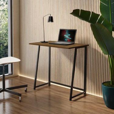 Imagem de Escrivaninha Mesa Dobravel Office E Estudo Jade Klm Store Imbuia- Pret