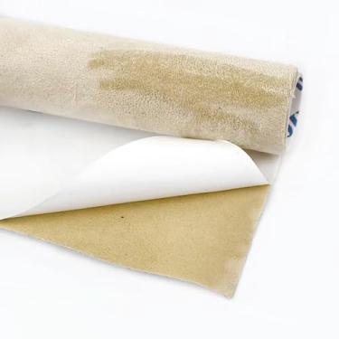 Imagem de Self-Adhesive Velvet Fabric (20x30cm, 1PC) – 0.8mm Thick Synthetic Suede for Car Roof Lining, DIY Projects, Durable(Beige)