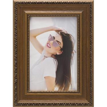 Imagem de Porta Retrato de Mesa 15x21cm Moldura Marrom Rústica 1015