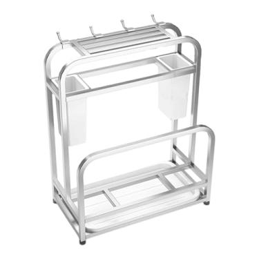 Imagem de Fxzqgnh Suporte para Utensílios de Cozinha, Organizador de Tábua de Corte, Suporte Multiuso de aço Inoxidável para Tábua de Corte, para Panela, Frigideira, Ta, 30 Cm X 15.5 Cm X