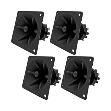 Imagem de UCCKEYI Pacote com 4 alto-falantes quadrados de 8,3 cm de montagem embutida super buzina tweeter 8,3 cm x 8,3 cm para carro e casa