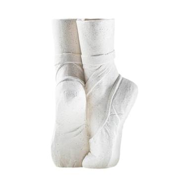 Imagem de Generic Vaso de cerâmica para flores, sapatilha de balé, presente nórdico de aniversário, enfeite de mesa, vaso de flores, arranjo floral para banheiro, mesa, Branco