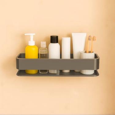 Imagem de Suporte Prateleira Organizador Shampoo Sabonete Banheiro Parede Box Luxo 3826 Grafite