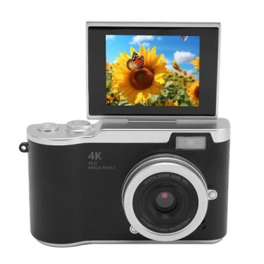 Imagem de Zopsc Câmera Digital CCD 48MP 4K Vídeo 2.4in Flip Screen 18X Zoom Portátil Reversível Selfie Camcorder Com Luz de Preenchimento para Crianças Adolescentes Adultos Casa Outdoor (BLACK)