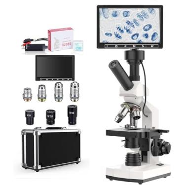 Imagem de Microscópio composto de laboratório para adultos com 40X-2500X (monóculo de camada dupla)