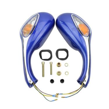 Imagem de GOOFIT Substituição do espelho retrovisor da motocicleta de 8 mm para GY6 50cc 125cc 150cc 250cc scooter ciclomotor azul
