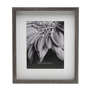Imagem de Mikasa Moldura cinza para galeria, exibe fotos 12 x 18 cm com tapete e foto de 38 x 38 cm sem tapete