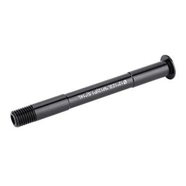Imagem de Domary Bicicleta de Bicicleta Hubs Dianteiro de Tubo para o Eixo do Eixo, Rock Shox Alumínio Liga Eixo de Reposição Leve Com Acabamento Preto para Bicicleta (Ø12*123L*M12 (1,5)*14L)