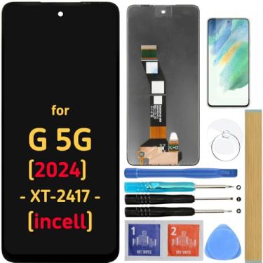 Imagem de Substituição de tela LCD Touch Digitalizador Assembléia para Motorola Moto G 5G 2024 XT2417 XT2417-1 XT2417-6 XT2417D 6,6 polegadas