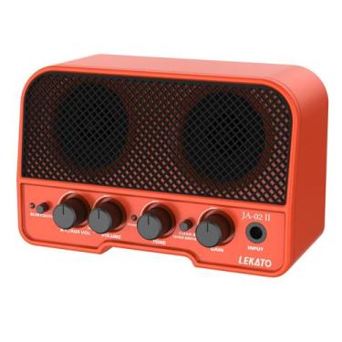 Imagem de Amplificador de guitarra LEKATO Mini 5W recarregável com Bluetooth lar