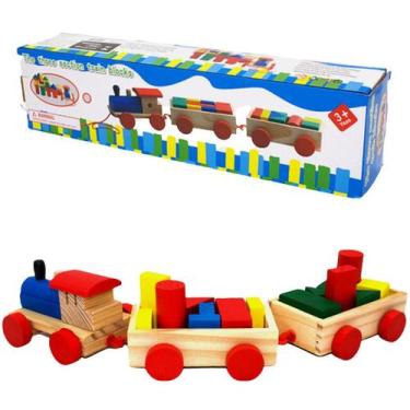 Imagem de Brinquedo Infantil Trem Educativo Formas Geométricas Premium - Spider
