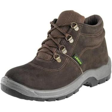 Imagem de Botina Nobuck De Segurança Líder 3 Gomos Couro L430 Cartom, 34, Café