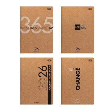 Imagem de Agenda planner grampeado mensal Kraftwork 2026 Tilibra