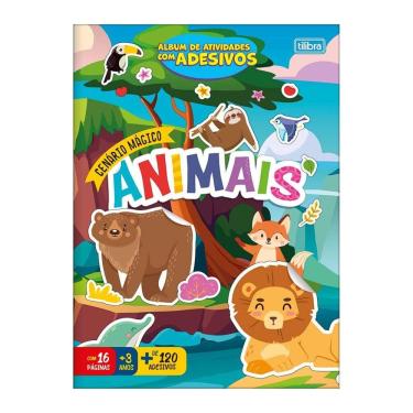 Imagem de Caderno de atividades Cenário Mágico Animais 8 fls Tilibra