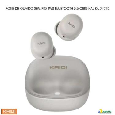 Imagem de Fone De Ouvido Sem Fio Tws Bluetooth 5.3 Original Kaidi 795, creme
