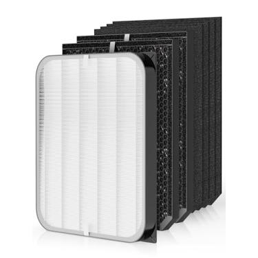 Imagem de 3000 filtros de substituição compatíveis com purificadores de ar Air Doctor 3000/3500/3500i, inclui 1 filtro de alta eficiência, 2 filtros de carbono, 4 pré-filtros, comparáveis ao ADF3001, ADF3002