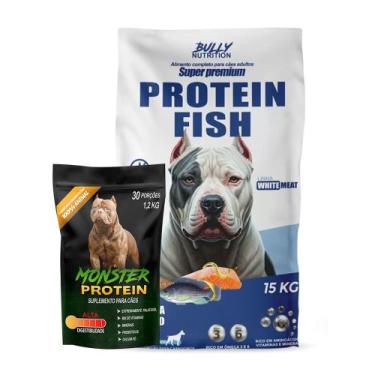 Imagem de Ração Protein Fish 15kg mais Complemento Alimentar Bully Monster 1,2kg