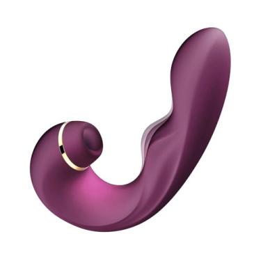 Imagem de Mappy Hour Sugador Clitóris Estímulos Ponto G Pulsação Dedilhar Tapping Vibrador Feminino 3 em 1 Recarregável (ROXO)