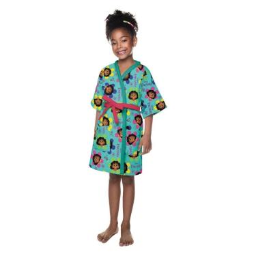 Imagem de Roupao Aveludado Infantil Quimono Estampado Encanto M