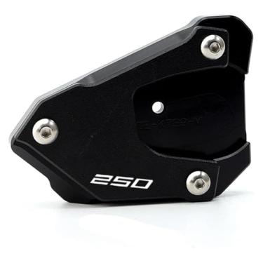 Imagem de Tampas de pneu de almofada de extensão de suporte lateral de motocicleta compatíveis com 390 250 Adventure 390ADV 2020-2024 250ADV 390 250 ADV CNC (Pad Black 250)