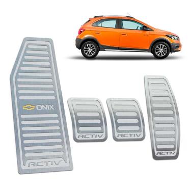 Imagem de Pedaleiras Manual + Descanso Onix Activ 2017/2019 Prata