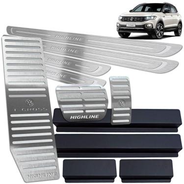 Imagem de Descanso + Soleiras + Pedaleiras T-Cross Highline Prata BR