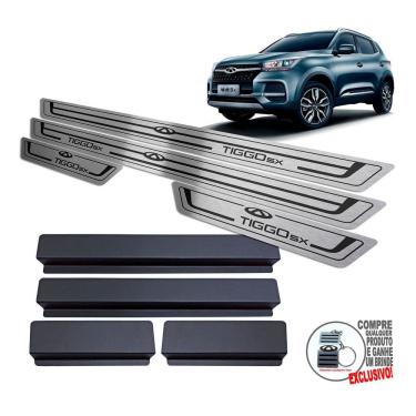 Imagem de Soleira de Porta Chery Tiggo 5X 2021 2022 Preto Baixo Relevo