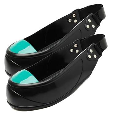 Imagem de Calçados de segurança, biqueira protetora para visitantes, protetor antiderrapante à prova de esmagamento com faixa elástica ajustável, serve para tamanhos 39-43 +