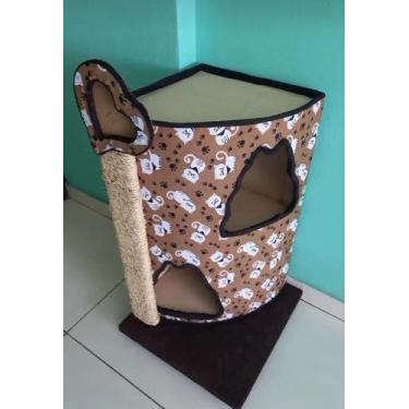Imagem de Casa com Arranhador na lateral - Pets Arts Brasil