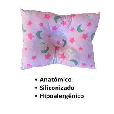 Imagem de Travesseiro Anatômico Bebê para Berço e Carrinho Céu 27x37cm - Mudan B