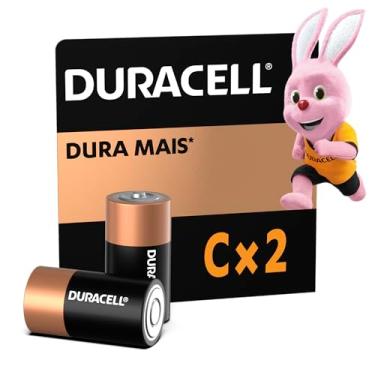 Imagem de Duracell Pilhas Alcalinas C Média Pack 2 Unidades – Ideal para Brinquedos Grandes e Lanternas Potentes