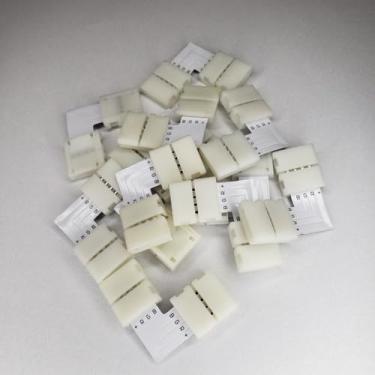 Imagem de Kit 20 Conector L Emenda Rapida 10mm 4 Vias P Fita Led Rgb