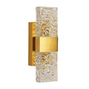 Imagem de Luminária de parede de cristal LED com temperatura de cor ajustável em estilo moderno, Luminária de parede de cristal, Luminária de parede interna moderna e luxuosa, Quarto, Sala de estar, I