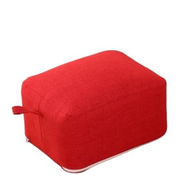 Imagem de pufe Almofada de chão para sala estar doméstica retangular sitable para quarto Futon removível e lavável Montes para sentar no da(Red)