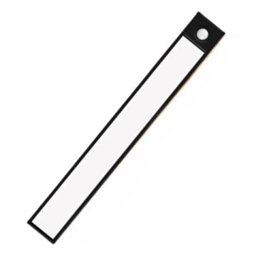 Imagem de Arandela de Parede em Formato de Barra, Luminária com Sensor de Movimento, Sem Fio e Recarregável para Interior de Portas e Armários(1,40CM | PRETO)