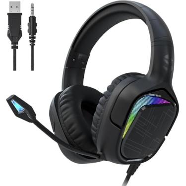 Imagem de Black Shark Fones de ouvido com fio, microfone ultra transparente dobrável, fones de ouvido intra-auriculares, drivers dinâmicos de 50 mm, graves profundos em linha, fones de ouvido para jogos para