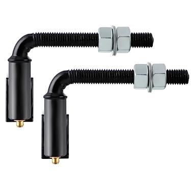 Imagem de Skelang J Dobradiça de parafuso, dobradiça de portão resistente com parafuso de 1,27 cm, dobradiça de barril ajustável para soldagem em portões de ferro e aço, capacidade de carga total 680 kg, 1 par