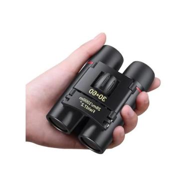 Imagem de Binóculos mini revestidos de metal 30x60 para acampar com estojo - Lig