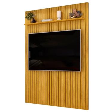 Imagem de Painel TV 65 Pol 183cm Suspenso Ripado Noah D04 Cedro - Mpozenato