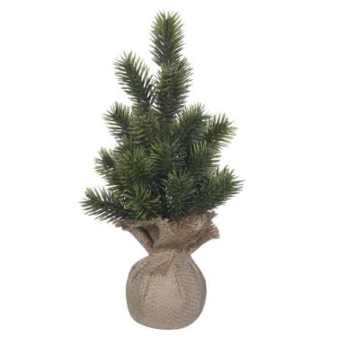 Imagem de Árvore de Pinheiro Nevada Verde 29cm - Florarte - Decoração Natalina -