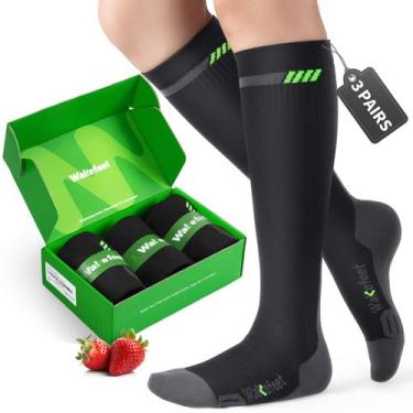 Imagem de Meias de compressão Wakefeet 20-30 mmHg 3 pares unissex