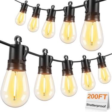 Imagem de Luzes de corda externas Brightever 61 S14 LED 61m à prova d'água